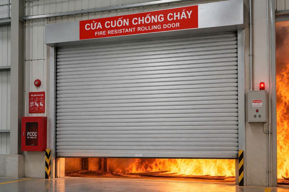 Cửa cuốn chống cháy nhà xưởng