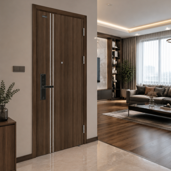 Cửa thép căn hộ vân gỗ